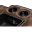 Causeuse inclinable manuelle en cuir brun
