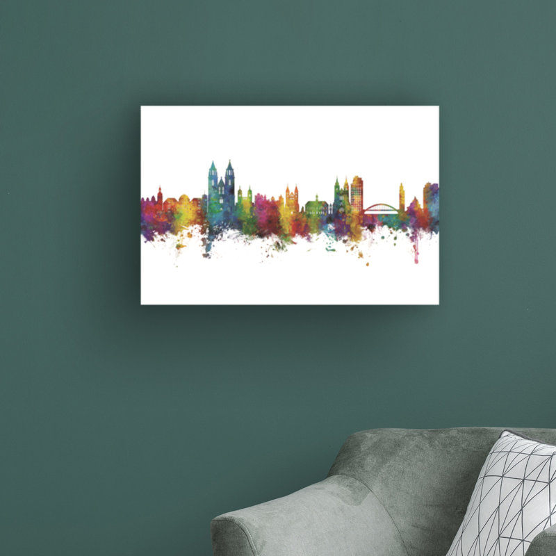 "Magdeburg Allemagne" par Michael Tompsett, impression sur toile tendue, H 30 po x l 47 po x P 2 po