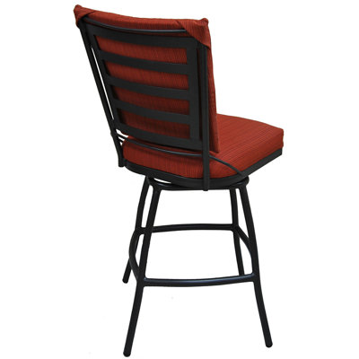 Darin Aluminum Outdoor Stool with Cushion