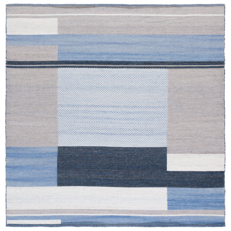 Kilim 878 Performance Abstract Rug, Square 6'