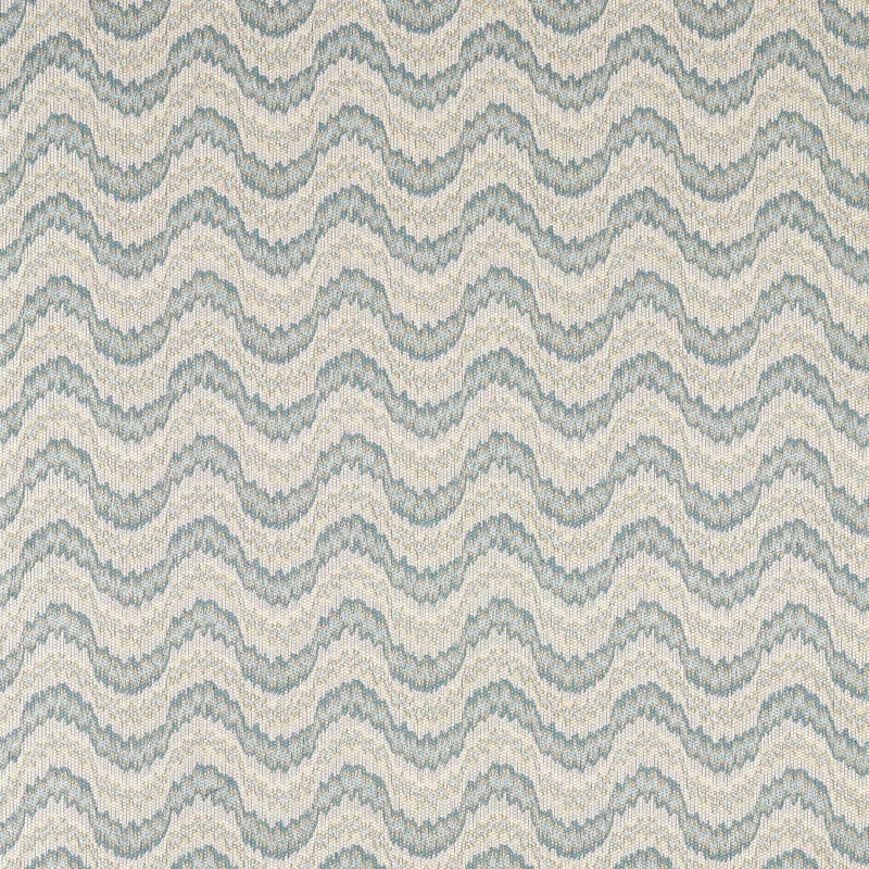 Dragon Flamestitch Fabric, Blue Stone