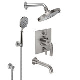 Descanso 2.5 GPM Styletherm Thermostatic Complete Shower System with Handshower Hook and Tub Spout