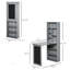 Bureau convertible mural pliable avec tableau noir et tablette latérale, poste de travail multifonctionnel, gris