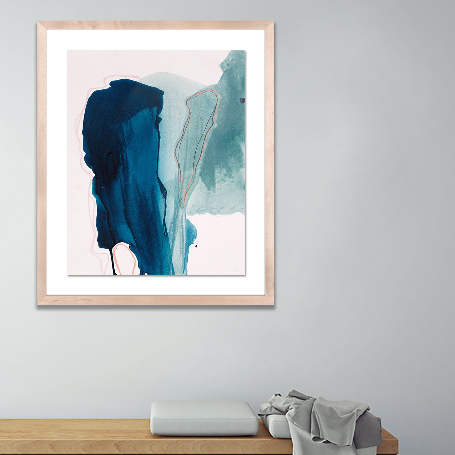 Kim Whiteside "Depth" Print, 60" H x 48" W x 2.5" D, Natural