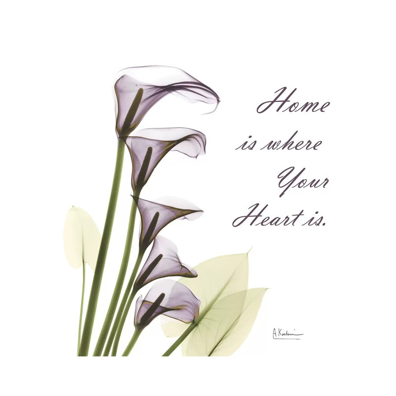 Calla Lilies Home by Albert Koetsier - Wrapped Canvas Painting, 45.72 cm H x 45.72 cm W x 3.175 cm D