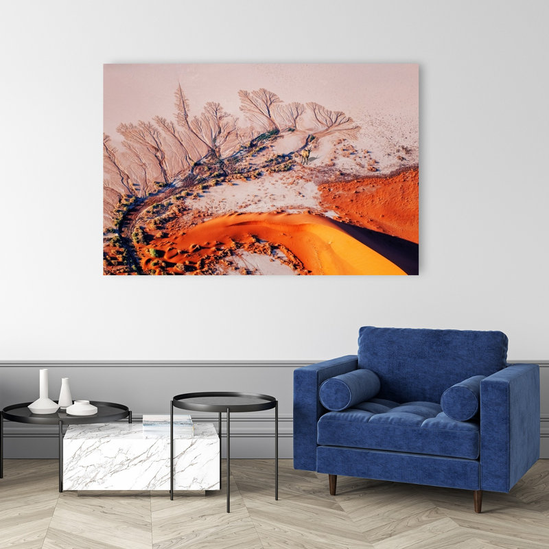 «Red Desert Camel», art mural contemporain abstrait, art mural, H 60 po x l 40 po