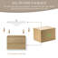 Meuble-lavabo flottant de 30 po avec lavabo, armoire murale, surface solide, tiroirs à fermeture en douceur, finition chêne naturel-2044624687