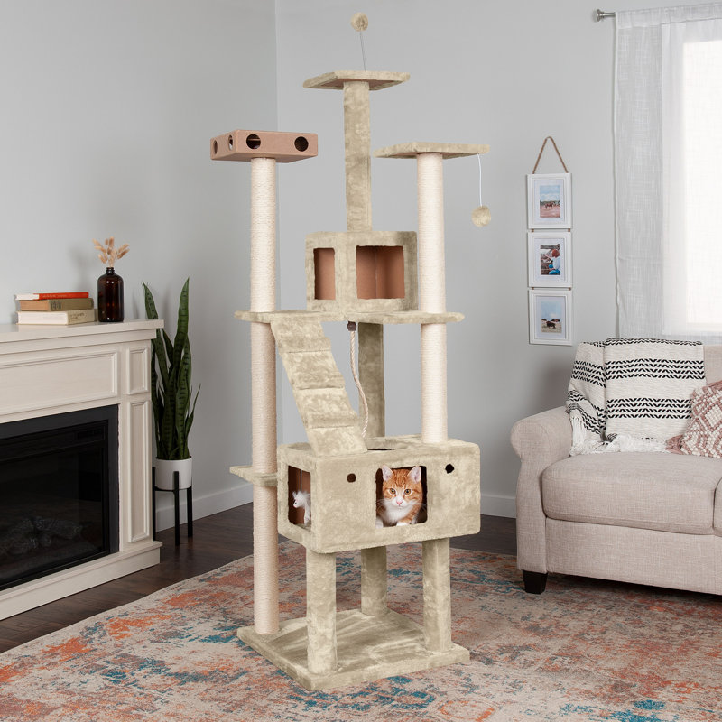 Tiger Tough 69.3'' H Cat Tree, Beige