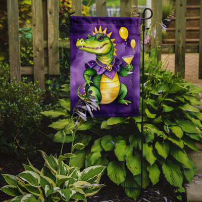 Double Sided 15.5'' H x 11.25'' W Polyester Mardi Gras Garden Flag