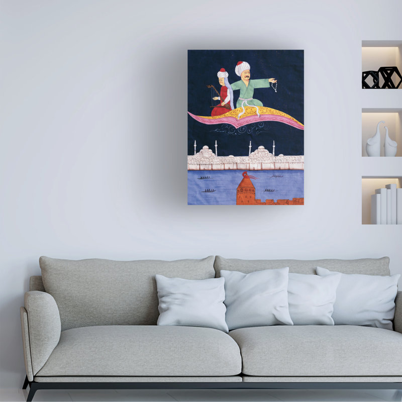"Inconnu", art magique sur toile, ottomane, H 32 po x l 24 po