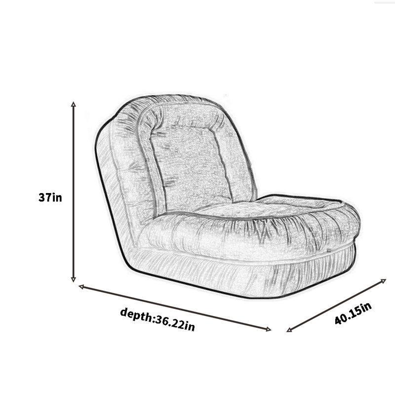 Canapé pliant rétro minimaliste, Gris chenille