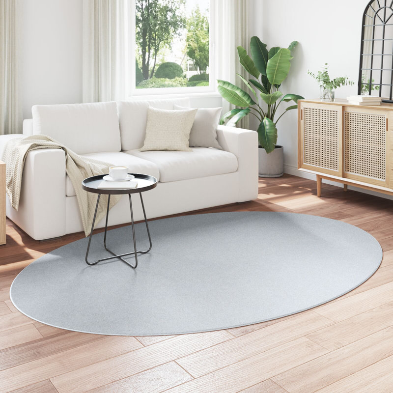 Rugs Grey Area Rugs Contemporary, Oval 160 x 230 cm, Polyester