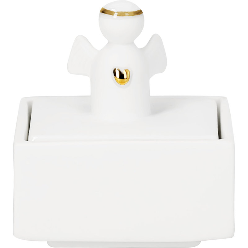 Boîte à bijoux en porcelaine Sweet Angel et figurine d'ange 2 en 1
