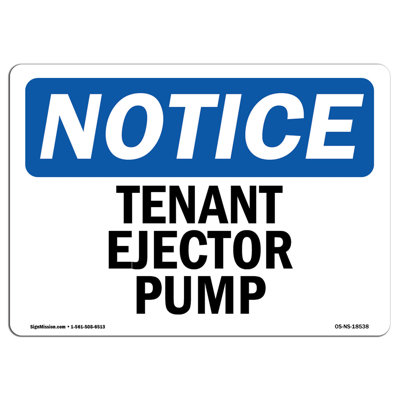 Tenant Ejector Pump Sign