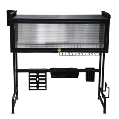 Over The Sink Dish Drying Rack Kitchen Sink Shelf Dish Rack with Cover