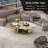 Hannie 51" Modern Luxury Marble Coffee Table with Metal Pedestal Base-1496545529-1496545528