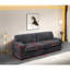 Canapé deux places élégant couleur crème, structure et revêtement en velours doux avec assise réglable couleur crème, appuie-tête confortables et coussins enveloppés de mousse