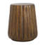 Table d'appoint intérieure MGO - Table de bout durable de style souche d'arbre pour patio, jardin, salon, hauteur 16,61 po, finition grain de bois brun