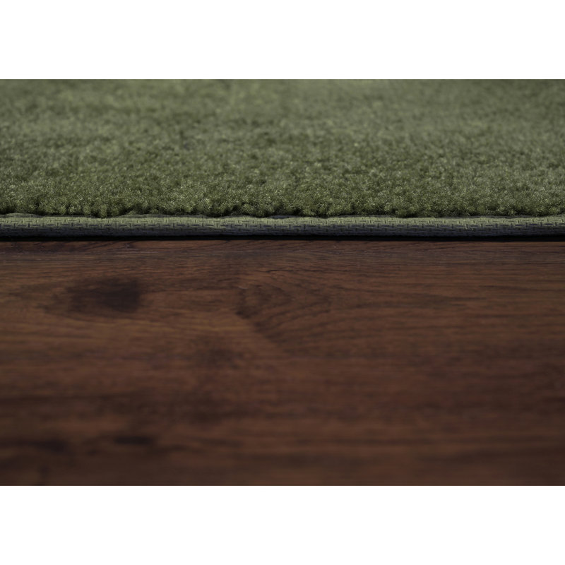 Mccluney Traditional Nylon Bath Rug with Non-Slip Backing, Deep Fern