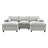 86.5'' Chenille Modular Sectional Sofa With Storage Pockets, 5 Seat U Shaped Couch Set With Pillows,Free Combination,Modern Cloud Sofa With 2 Movable Ottoman For Living Room,Apartment-1512580896
