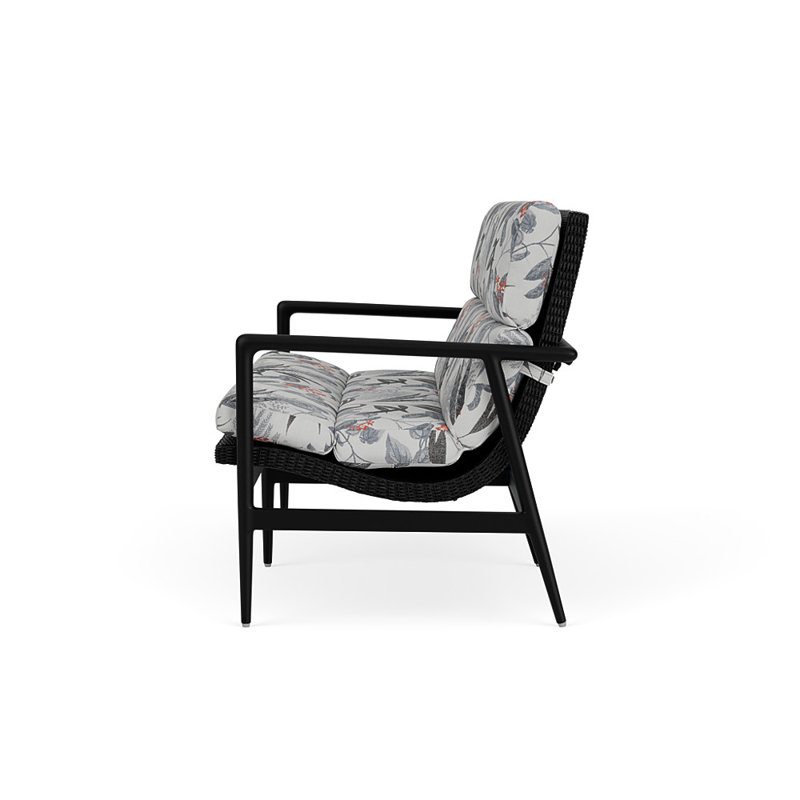 Cascade Outdoor - Seat, Delicate Botanical Slate, Ebony