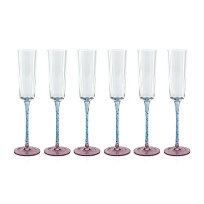 Ensemble de 6 pièces de 6,09 oz. Sachi Ensemble de verres à pied en verre