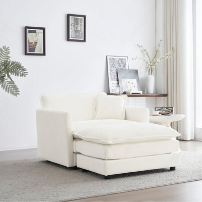 Chaise d'appoint moderne avec repose-pieds