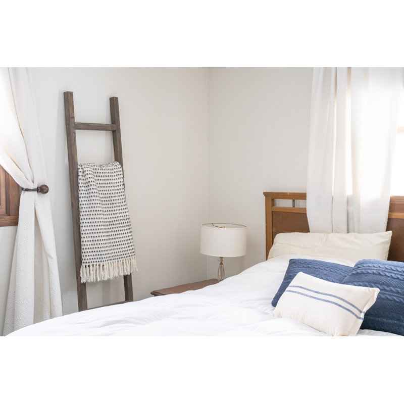 Étagère en bois rustique 6 marches, Espresso, H 73 po x l 15 po x P 2 po