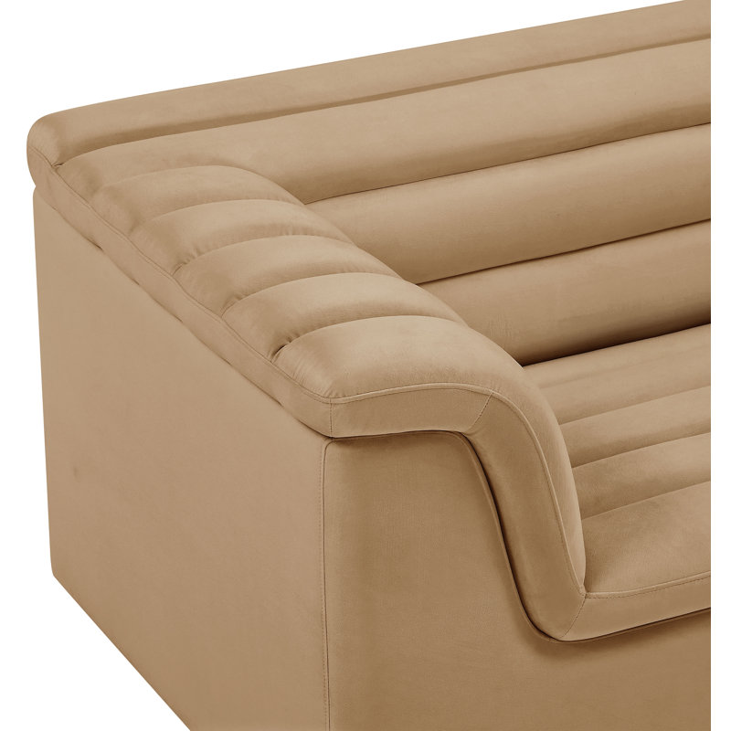 Fauteuil Hoshi, Velours brun clair