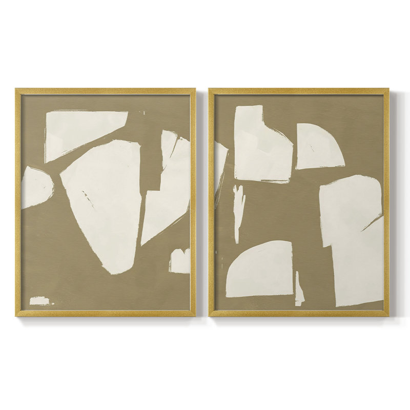 ChunkyAb Abstract II - reproduction encadrée de qualité supérieure - prête à être accrochée - aucun clou requis - aucun clou requis