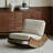 Stylish striped solid wood rocking chair