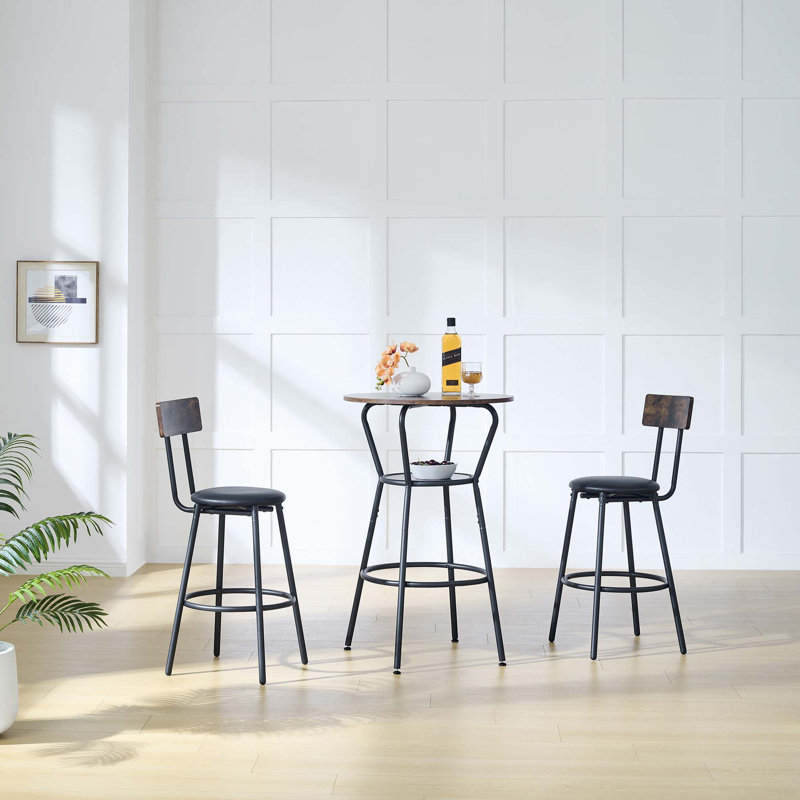 Round Bar Table And Stool Set
