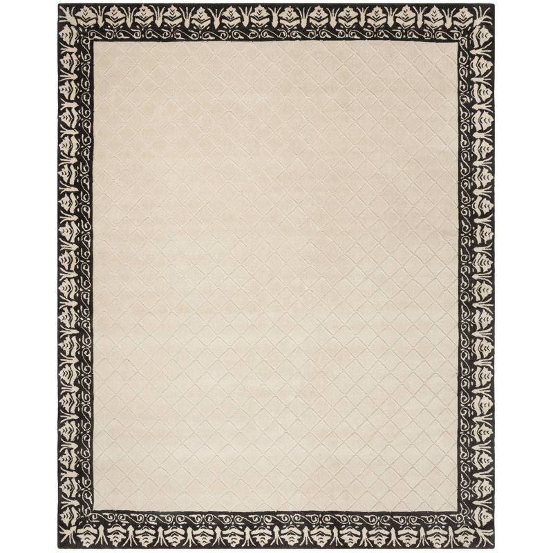 Harrison Total Performance Hand Hooked Performance Bordered Rug, Rectangle 9' x 12'