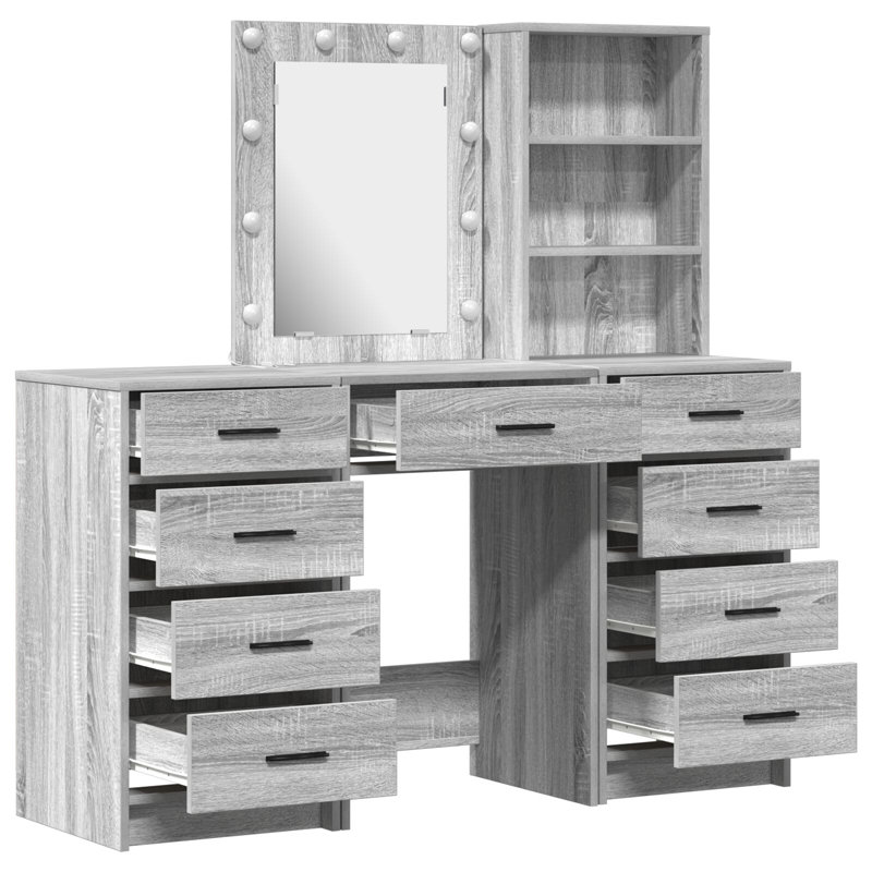 40cm Sideboard, Grey Sonoma