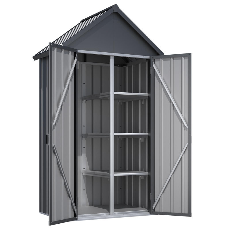 3 ft. W x 2 ft. D Metal Steep Slope Storage Shed