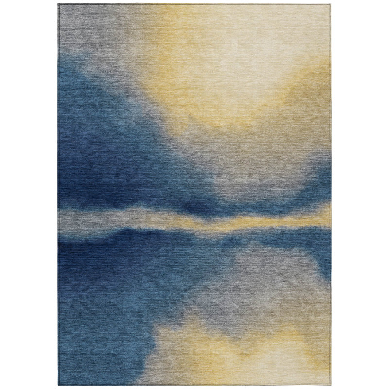 Machine Washable Indoor/Outdoor Lockway ACN2419 Abstract Rug, Rectangle 9' x 12'