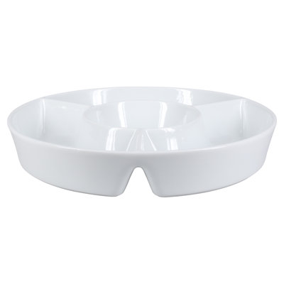 BIA Cordon Bleu 4 Section Round Porcelain Chip n' Dip