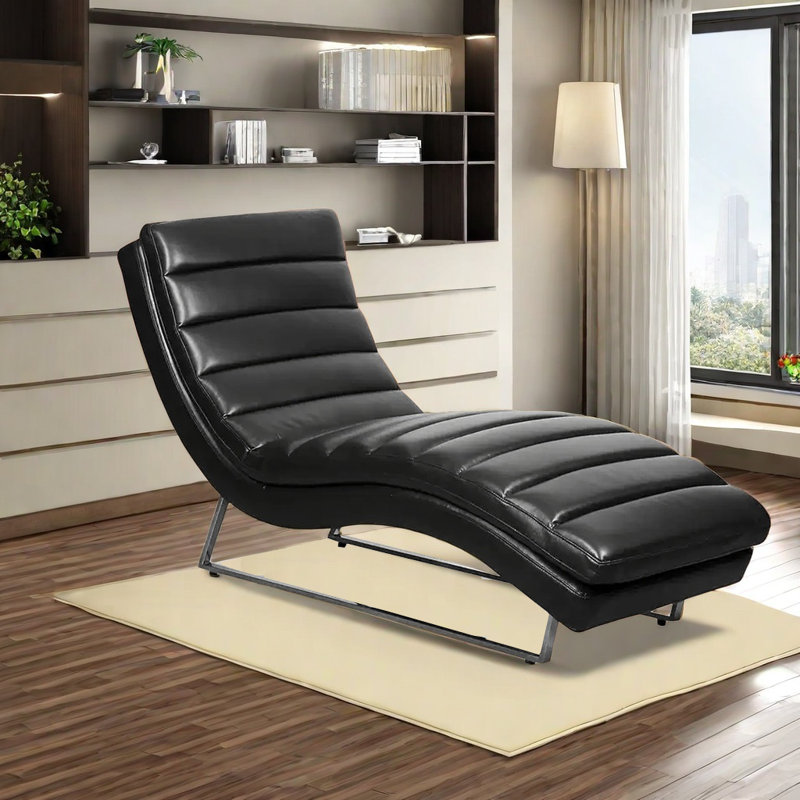 Elegant S-shaped solid wood chair