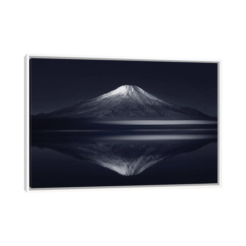 Reflection Mt Fuji by Takashi Suzuki - Floater Frame Print on Canvas