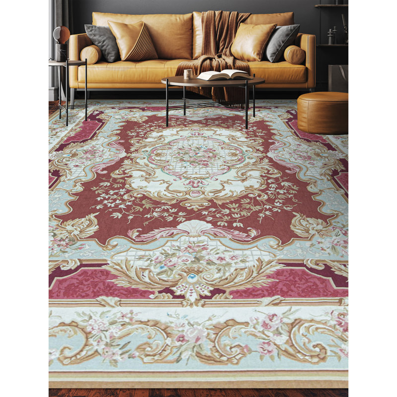 Aubusson Hand Knotted Wool Oriental Area Rug