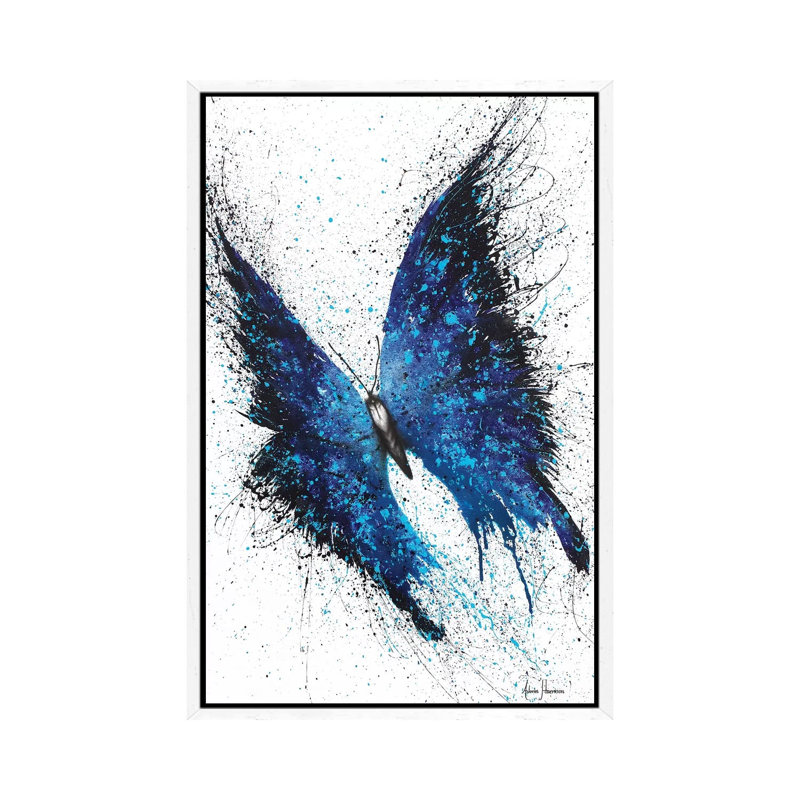 Tropical Wings by Ashvin Harrison - Print on Canvas, White Framed, 152.5 cm H x 101.5 cm W