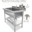 Freestanding Single Bowl Stainless Steel Kitchen Sink
