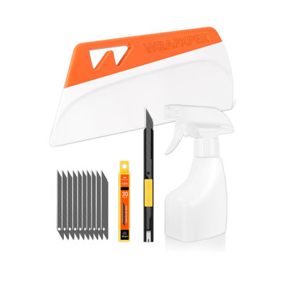 Window Film Tool Kit, 4 in 1 DIY Installation Set with Smoothing Squeegee, Utility Knife and Adjustable Spray Bottle for Window Privacy Film and Peel and Stick Wallpaper Application
