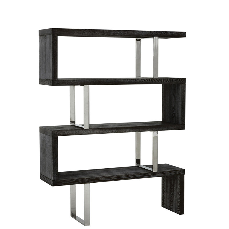 Sawicki 170 cm H x 130 cm W Solid Wood Etagere Bookcase