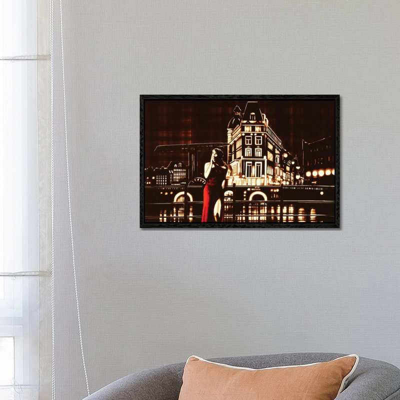 My Night, My Town by Max Zorn - Print on Canvas, Black Framed, 66.04 cm H x 45.72 cm W