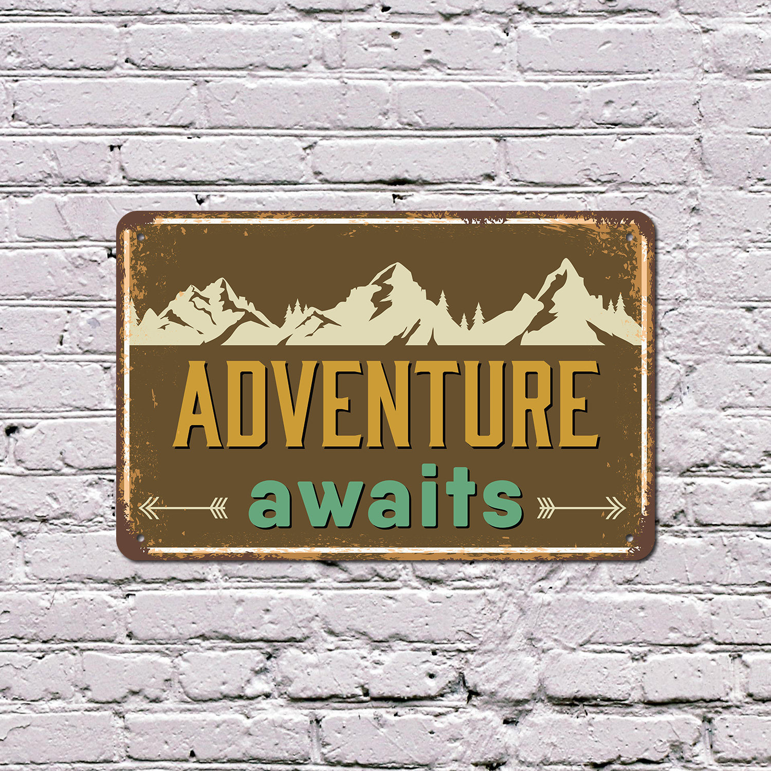 SignMission Adventure Awaits 8 Inch x 12 Inch Plastic Sign | Wayfair