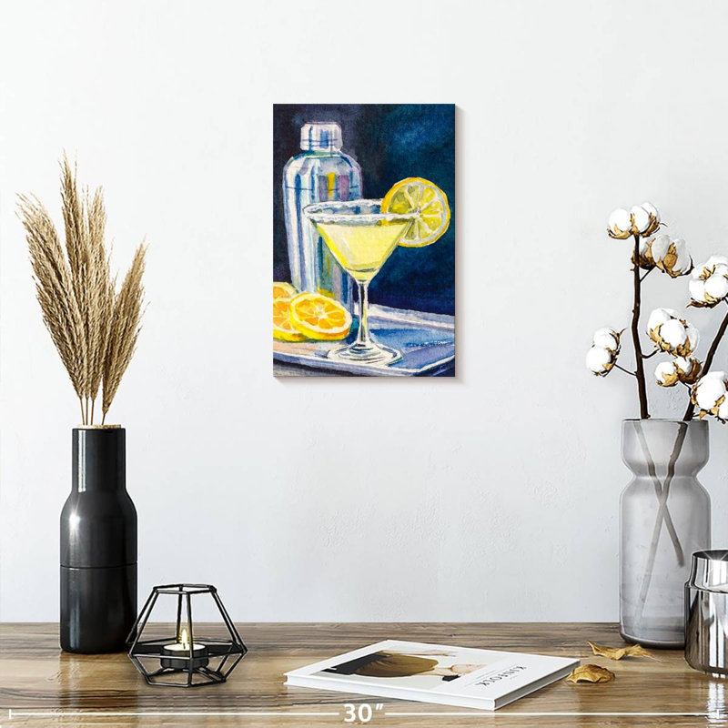 Yarlin Lemon Martini, 12" H x 8" W