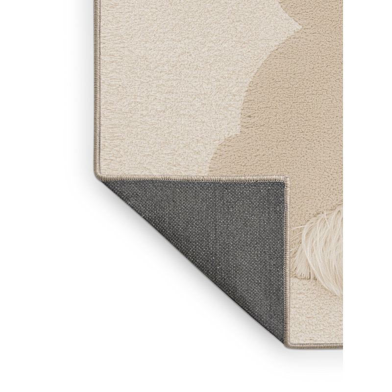 Soft Plush Esser Easter Modern & Contemporary Abstract Area Rug in Beige – Beige Binding, 7x9