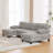 U-Shaped Sectional Sofa 103.5" Chenille Fabric Couch With Dual Chaise Lounges-690207729
