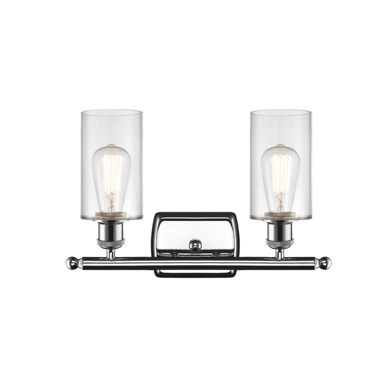 Mallette 2 - Light Dimmable Vanity Light, Clear, Polished Chrome, 3.5 Watt Vintage LED Bulb